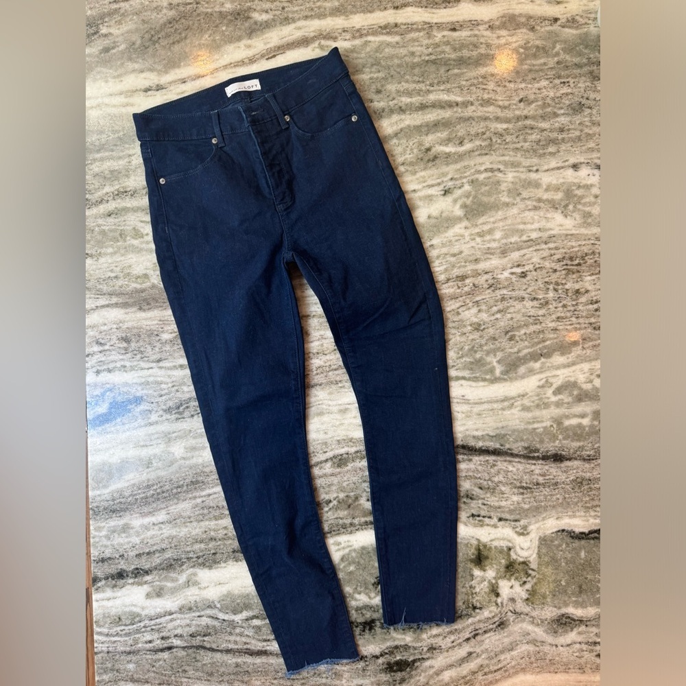 LOFT Dark Blue Skinny Jeans